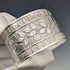 Vintage British silver plated napkin rings, set of 6, in paper box